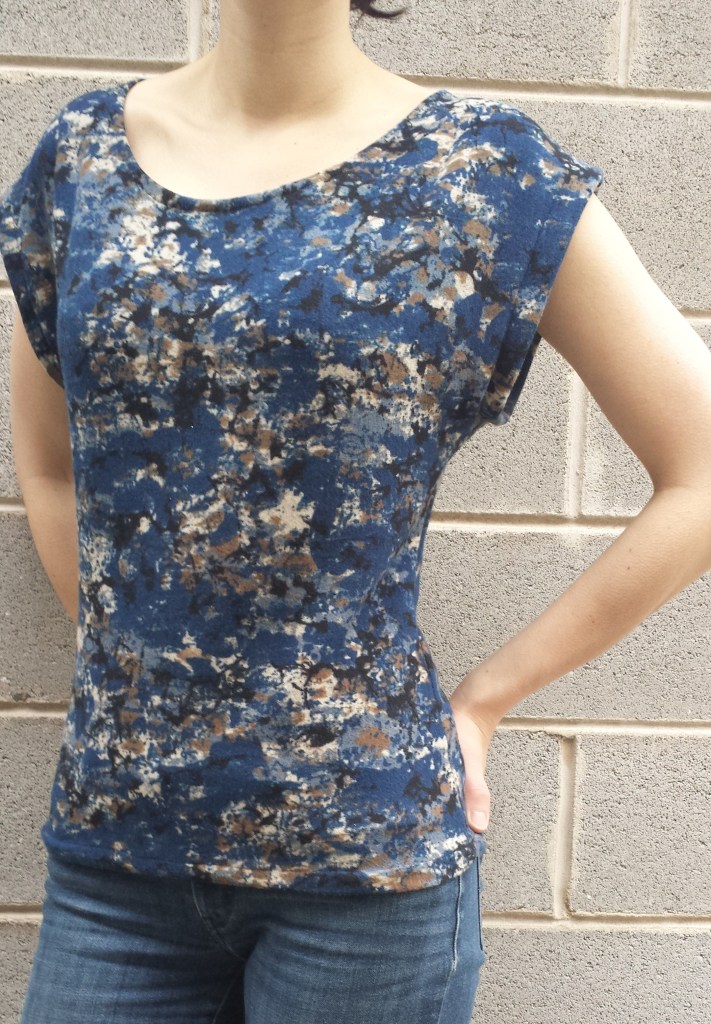 sewing, sweater-knit top, pattern drafting