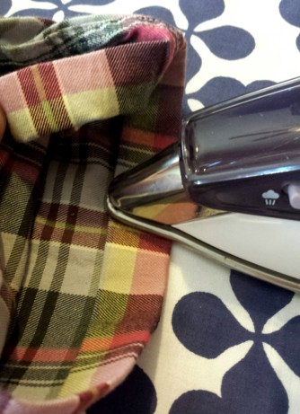 ironing a sleeve hem