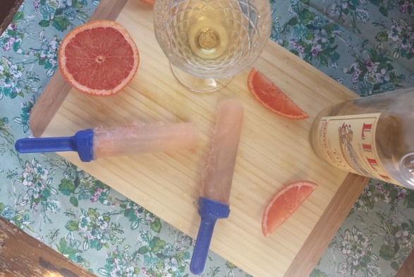 boozy grapefruit lillet popsicles
