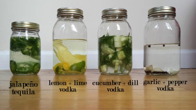 infused vodka and tequila 