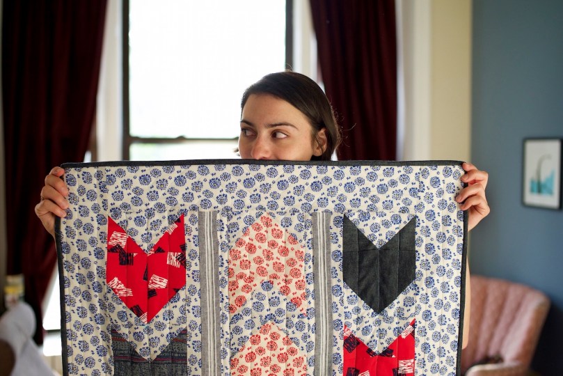 looking bow and arrows quilt