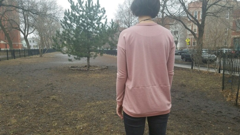 driftless cardigan back