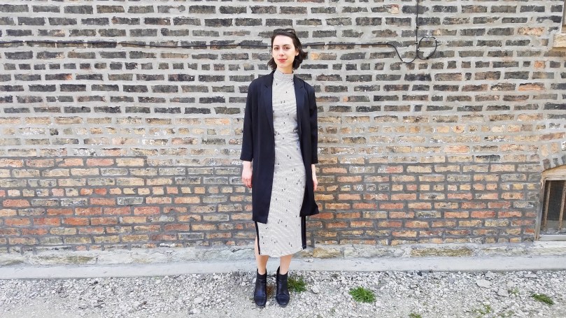 true bias nikko dress striped