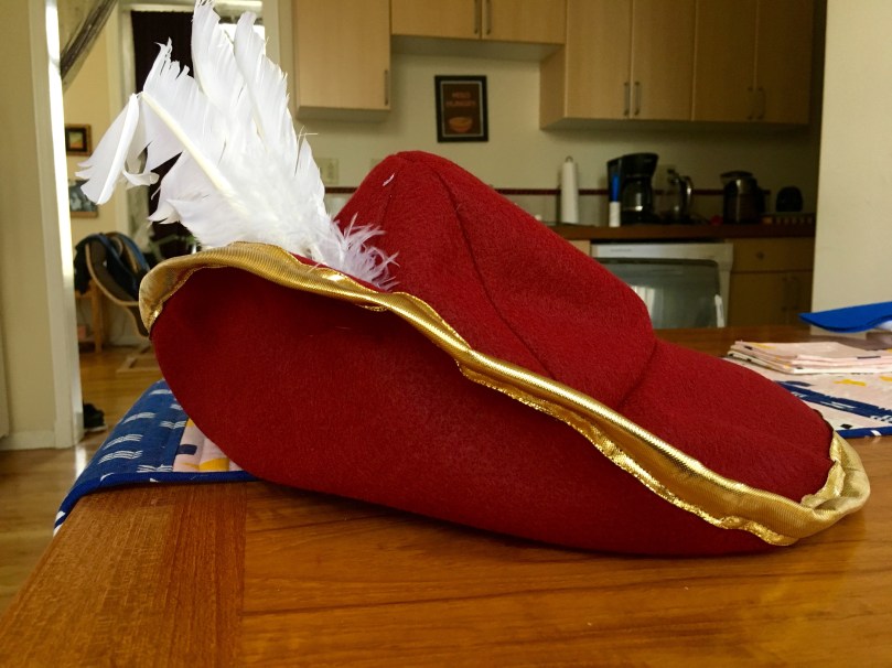 DIY captain hook hat